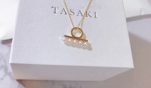 正品日本tasaki珍珠吊坠田琦项链