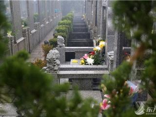 冬至雨中寄哀思 上海各大墓区迎祭扫高峰