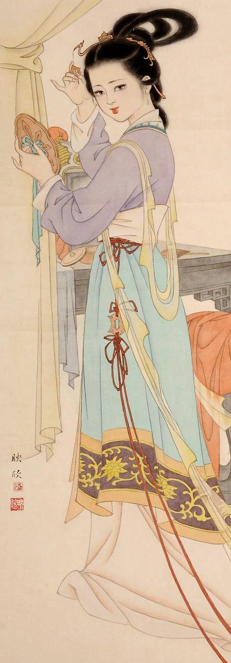 纪映欣工笔仕女画《花木兰》工笔教学篇