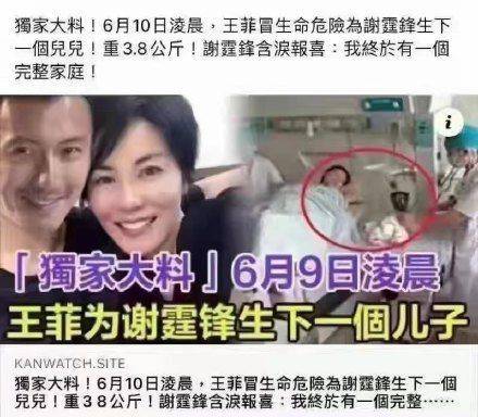 王菲产女谢霆锋修改遗嘱谢霆锋方发声明回应