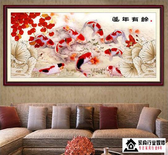 客厅挂九鱼图好不好客厅挂画风水禁忌