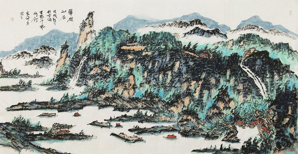 张新庆山水画作品赏析钟灵毓秀气韵恢宏