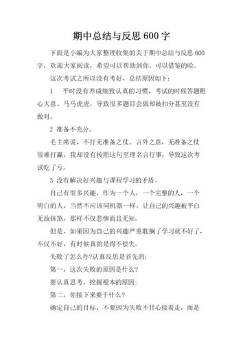期中总结与反思600字.docx
