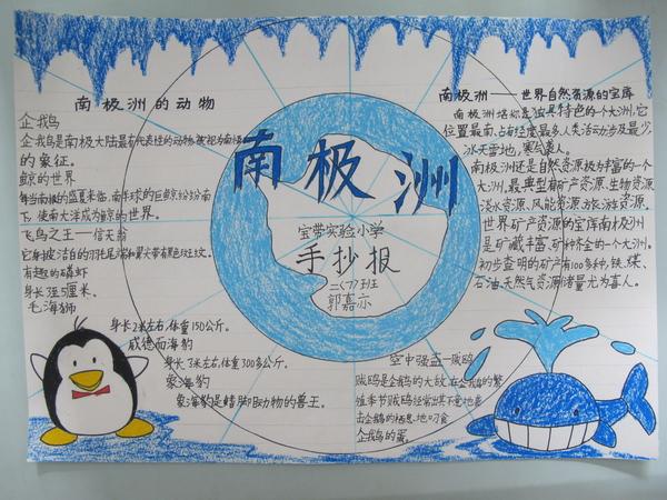 第十一届外语节(南极洲)手抄报设计制作优秀作品展示