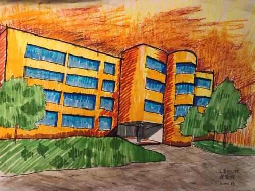 画画记忆中的校园二年级学生部分作品欣赏