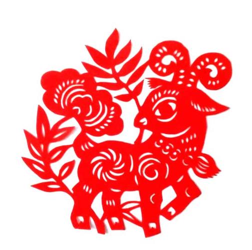剪纸十二生肖羊的方法 手工剪纸图片大全简单-蒲城