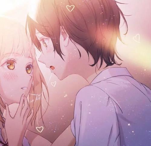 动漫情侣头像,男孩女孩各处一方,分割的图片尽显牵绊