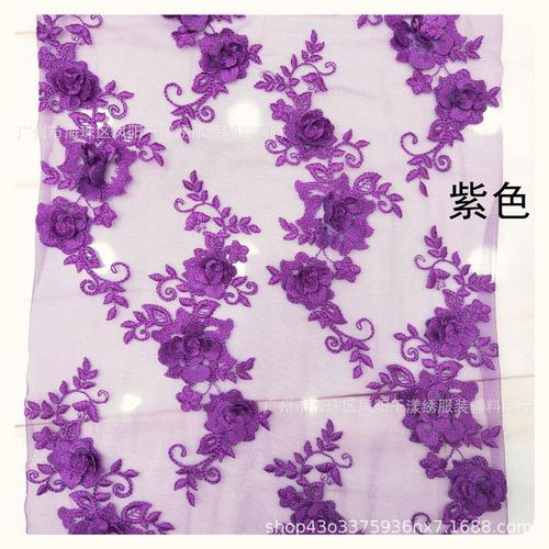 大促销多色刺绣蕾丝立体花朵diy服装花边装饰辅料蕾丝