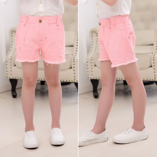 【现货现发】夏季女童牛仔短裤中大童三分裤小女孩裤子3-7-9-12岁薄款