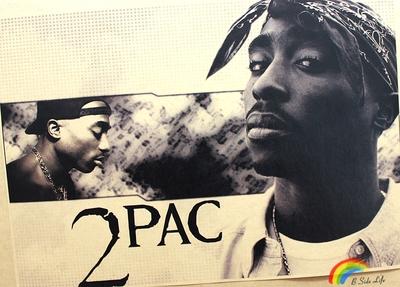 2pac 说唱海报 牛皮纸海报 怀旧复古酒吧咖啡馆宿舍装饰挂画
