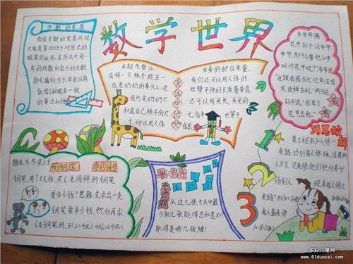 数字游戏手抄报 数字手抄报