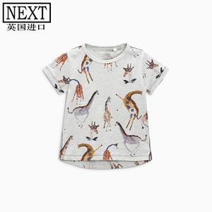 英国进口童装next2018春夏新款中小童男童水彩长颈鹿印花t恤百搭 ￥