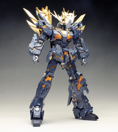 work review: rg 1/144 unicorn gundam 02 banshee norn painted