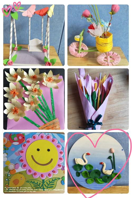 河西镇中心小学二年级手工制作活动