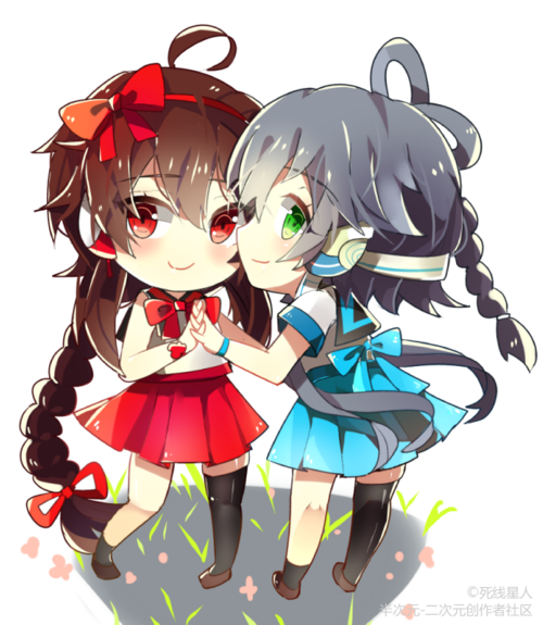 图源网络 侵删致歉【v家】南北组 乐正绫 洛天依半次元画师:死线星人