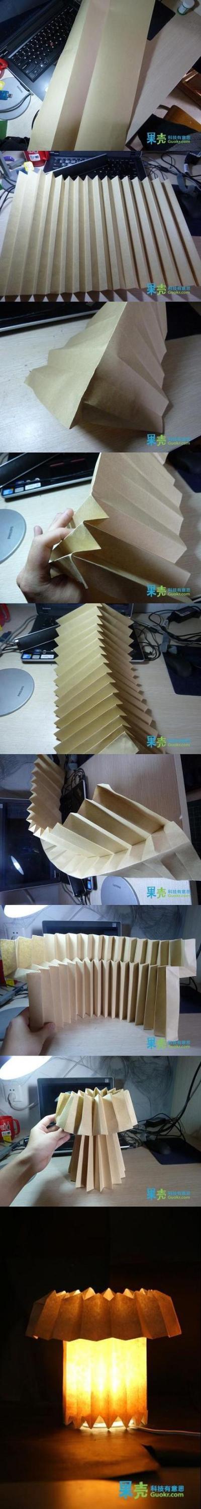 自制折纸灯罩教程