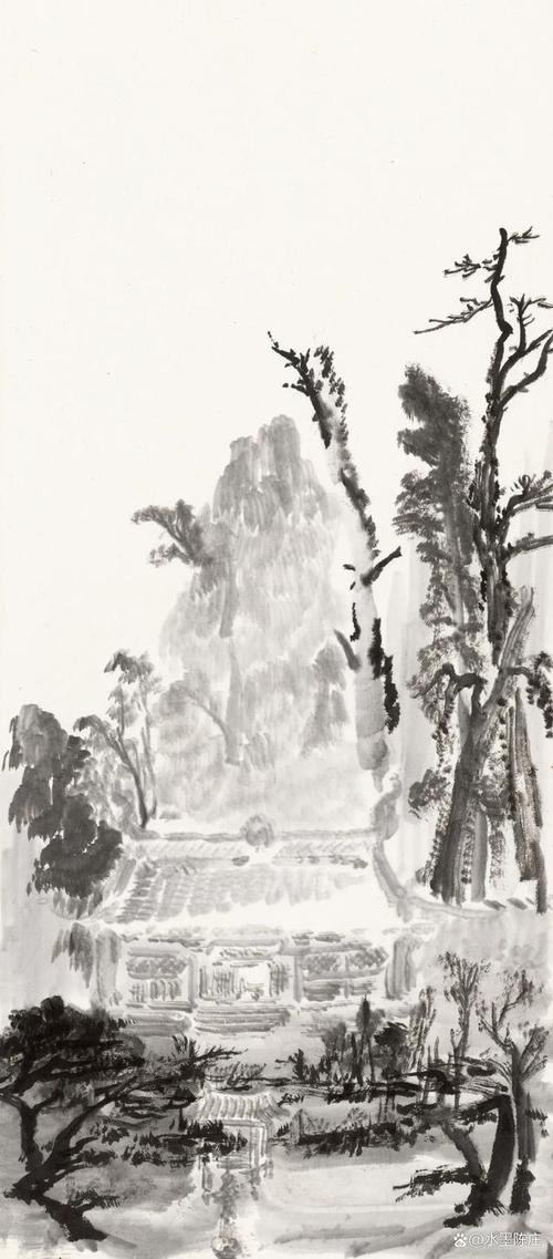 中国美院中国画系陈磊山水画