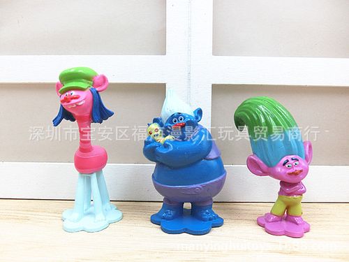 12款魔发精灵troll doll巨魔娃娃波比布兰奇玩具公仔模型蛋糕摆件