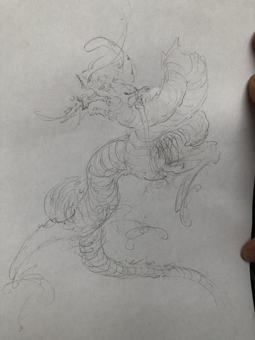 龙的简单画法和步骤,龙纹绘画制作流程 由龙画龙教程