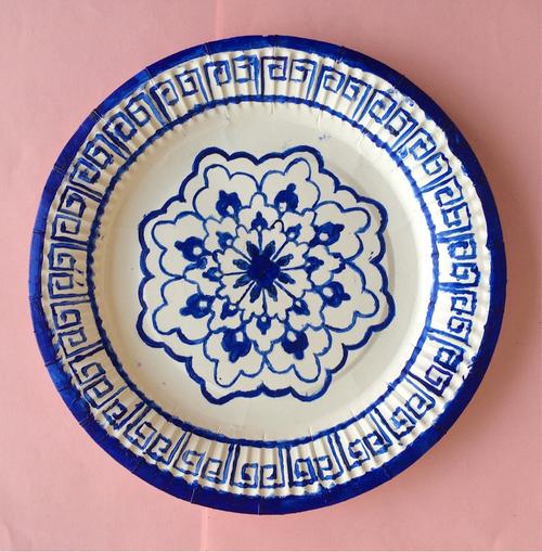 二方连续,传统纹样,我们的青花纸盘