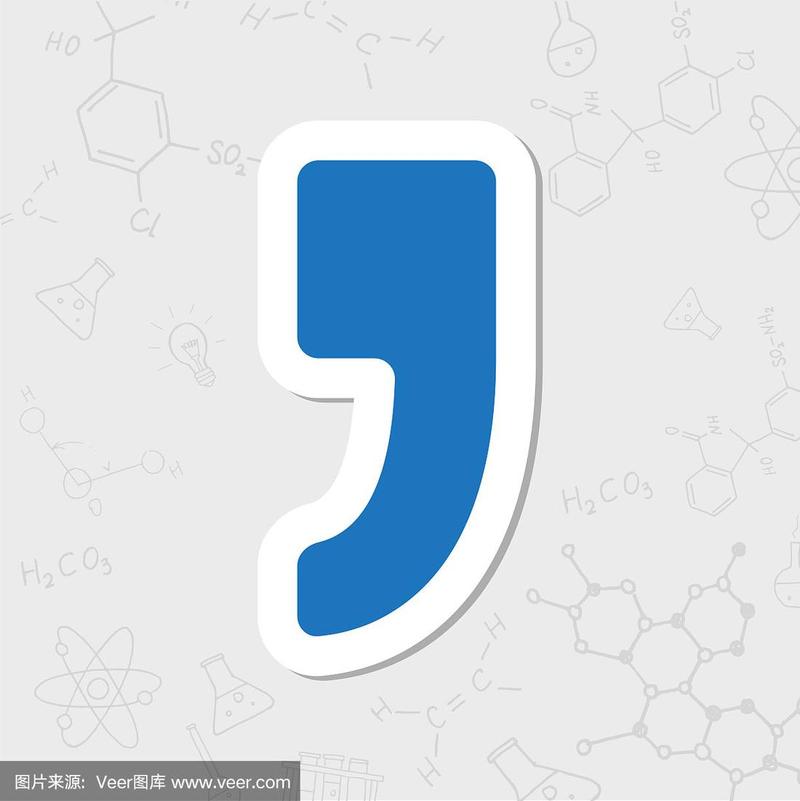 逗号,图标,分离着色,矢量,蜘蛛网