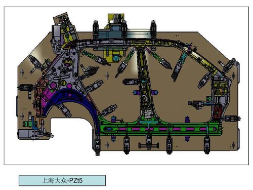 汽车焊接工装夹具——侧位区-工装图.