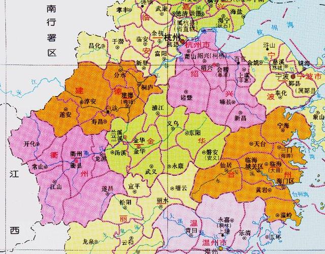 浙江省的区划调整11个地级市之一金华市为何有9个区县
