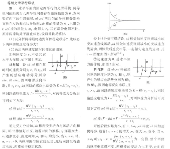 光滑导轨中"双棒切割磁感线"问题分析