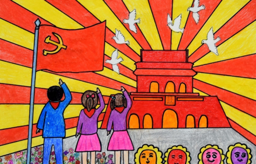 在祖国的照射下,健康,快乐的成长