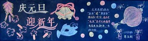 设计元旦黑板报 设计黑板报图片素材