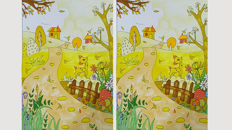 秋天的画简单又漂亮