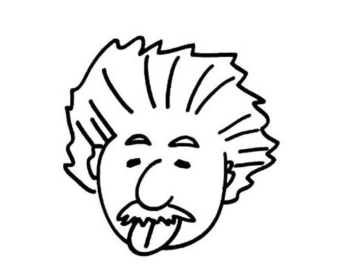 爱因斯坦q版人物简笔画人物头像简笔画