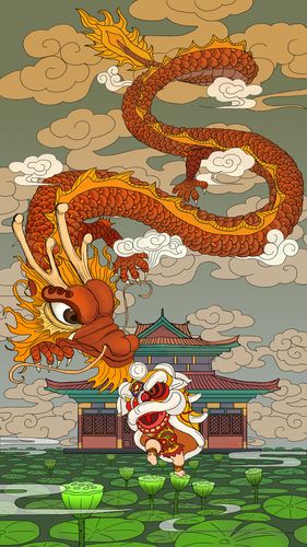 舞狮斗龙|插画|商业插画|我是dyy - 原创作品 - 站酷
