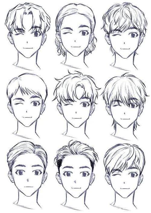 【绘画素材】别再画同一个发型啦~日系男生发型参考大全