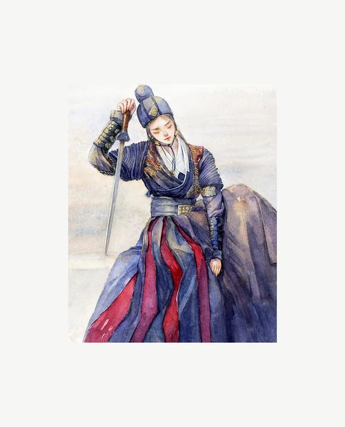 不知道怎么突然喜欢画侠士侠女,但是那种