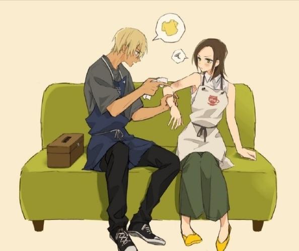 名侦探柯南:画师笔下的安室透和小梓,两人的互动很温馨