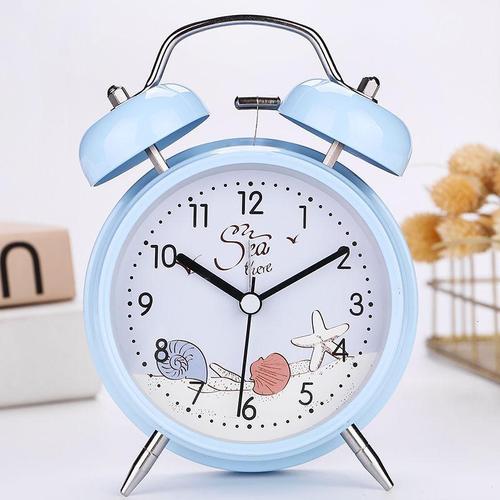 铭侣床头金属小闹钟简约创意学生儿童个性时钟多功能夜光表