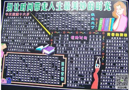 主题为珍惜时间的小学生黑板报-和时间赛跑