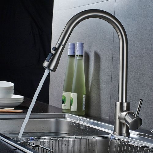 [心力卫浴旗舰店] 全铜厨房抽拉式冷热水龙头水槽洗菜盆水龙头多功能