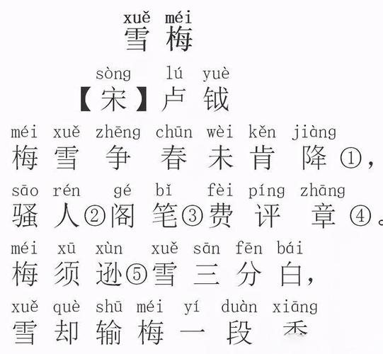 小学必背古诗《雪梅》