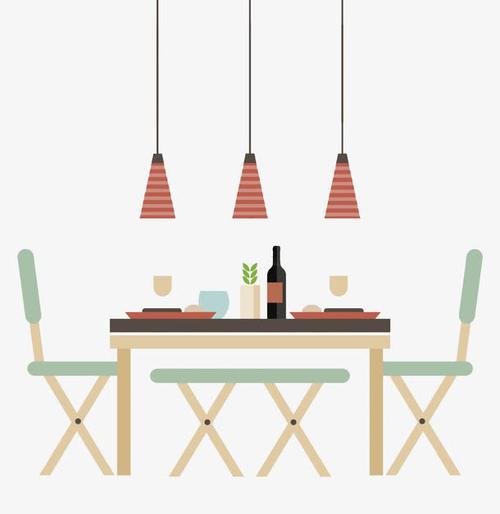 卡通餐厅剪影免抠图