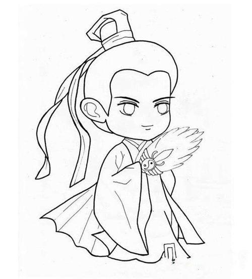 三国演义q版人物简笔画手抄报 三国演义手抄报