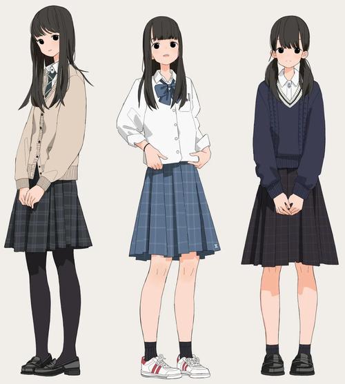 【jk制服素材】jk制服要怎么画?动漫人物服饰绘画干货