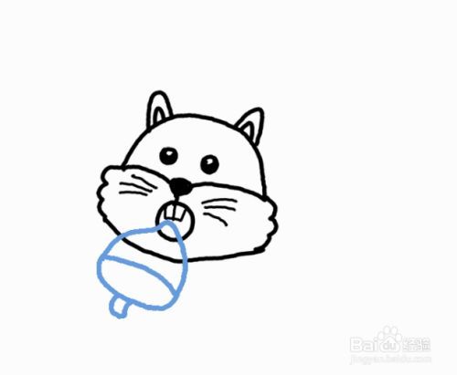 如何画一只吃松果的松鼠