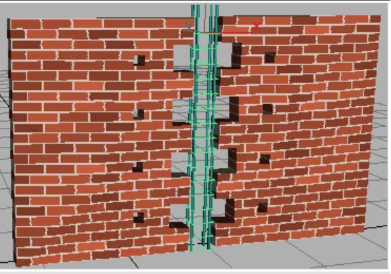马牙槎是砖墙留槎处的一种砌筑方法.