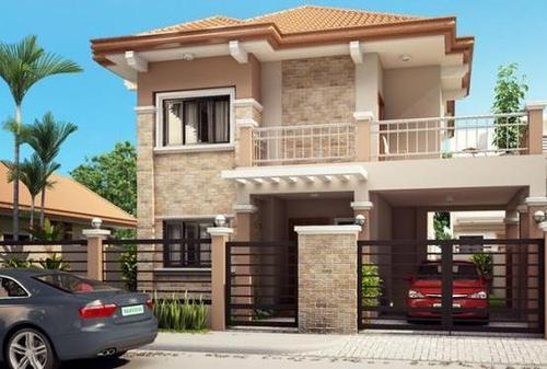 农村自建11.3×13.8米二层小洋楼带车库 含平面图