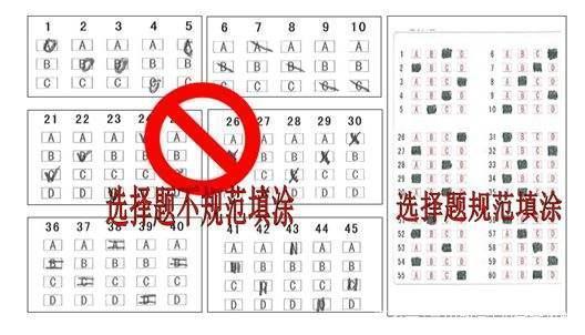 机读卡填涂要规范