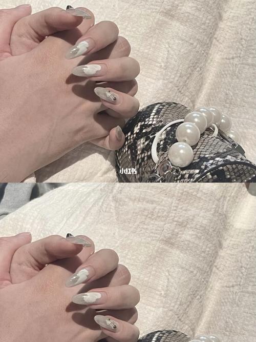 冷色系美甲97_美甲_冷色_亲手晒美甲_美妆_美甲