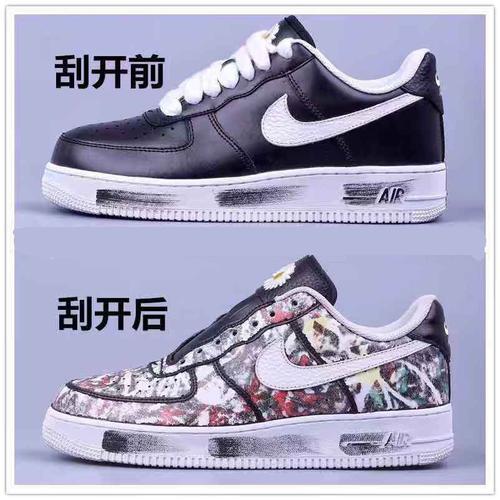 aj·1权志龙同款gd小雏菊联名af1空军涂鸦刮刮乐情侣男女休闲时尚板鞋