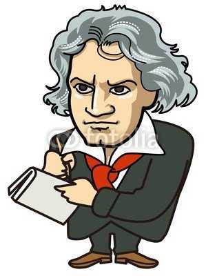 儿童画贝多芬简笔画